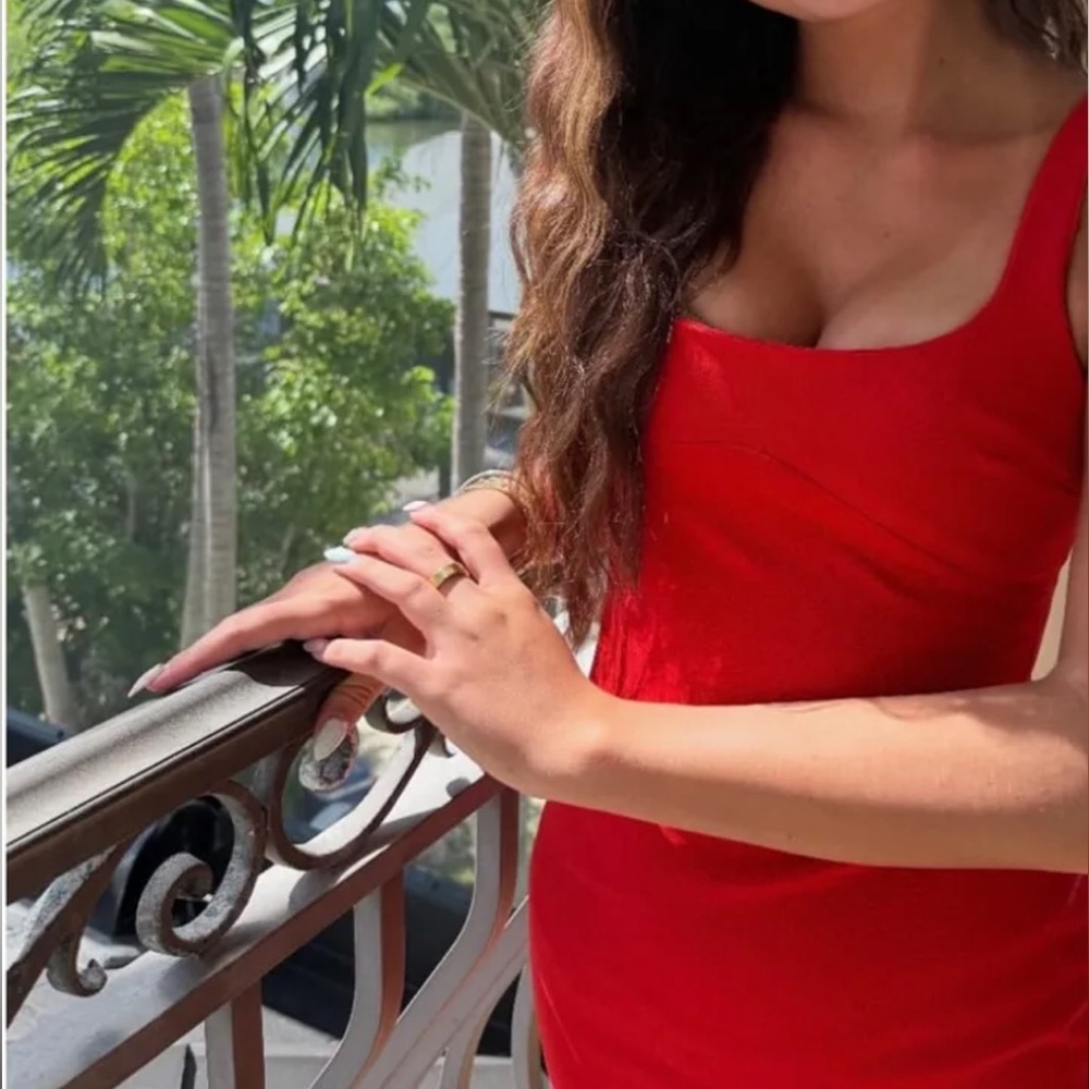 Red Mini Dress - Picture 3 of 5